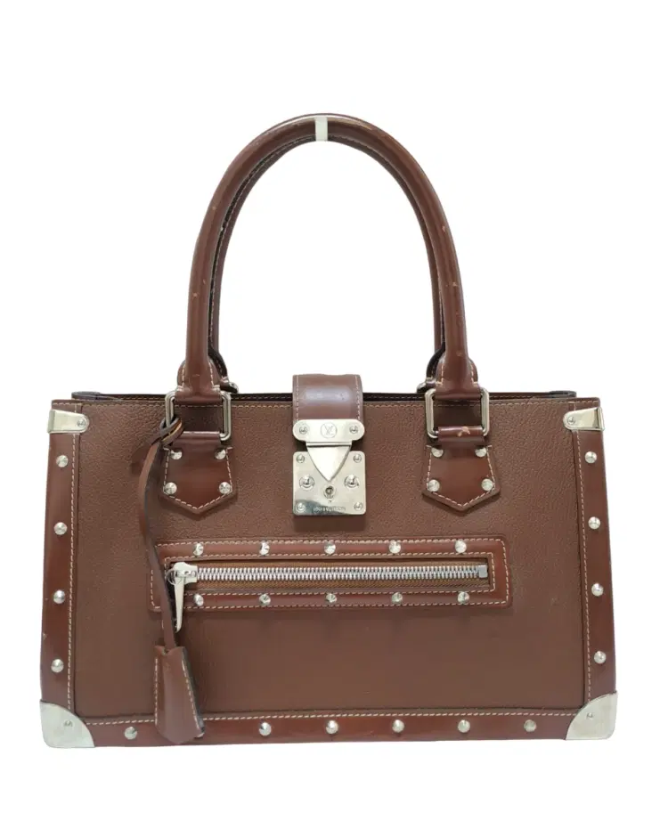 Suhali Le Fabuleux Brown Leather Top Handle Bag-Hover-Image
