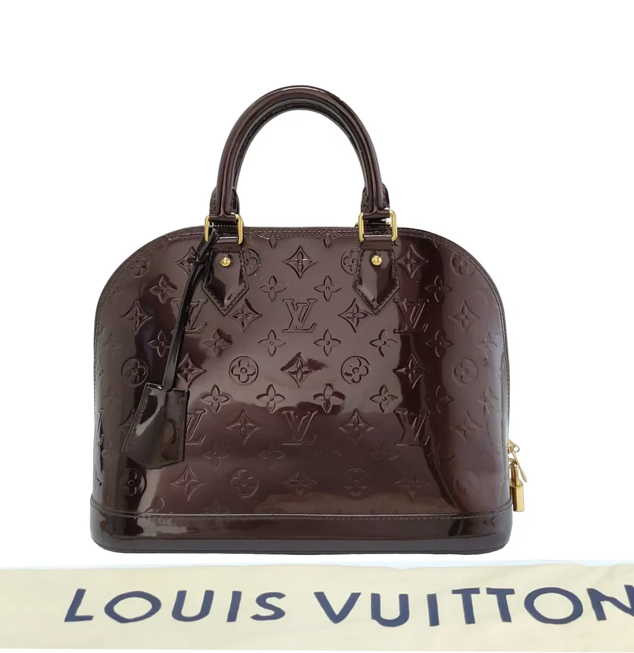 Louis Vuitton Amarante Vernis Monogram Alma PM Bag