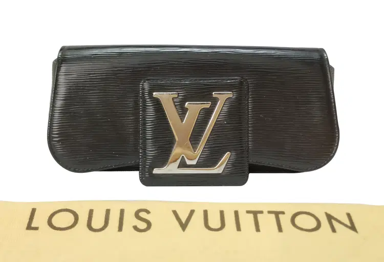 Louis Vuitton Black Electric Epi Leather Sobe Clutch-Hover-Image