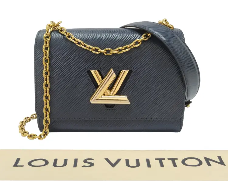 Louis Vuitton Indigo Blue LV Twist MM Epi Leather Chain Bag-Hover-Image