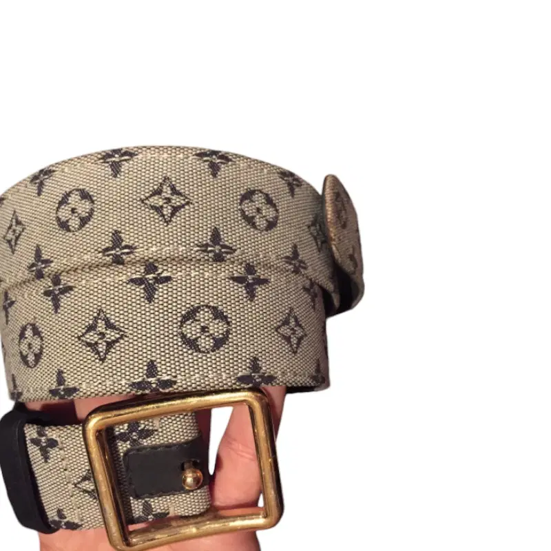 Louis Vuitton Monogram Canvas Belt - Grey & Navy