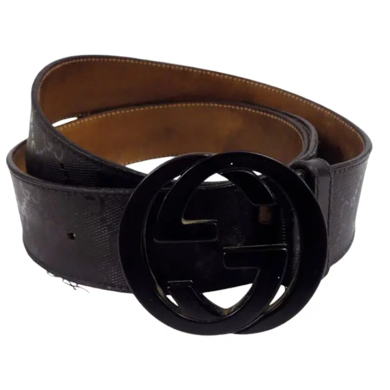 Gucci Black Patent Guccissima Leather Belt