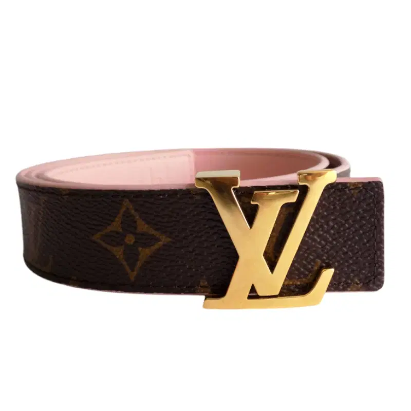 Louis Vuitton Initials Sun Tulle Initial Reversible Monogram Canvas Nude Belt