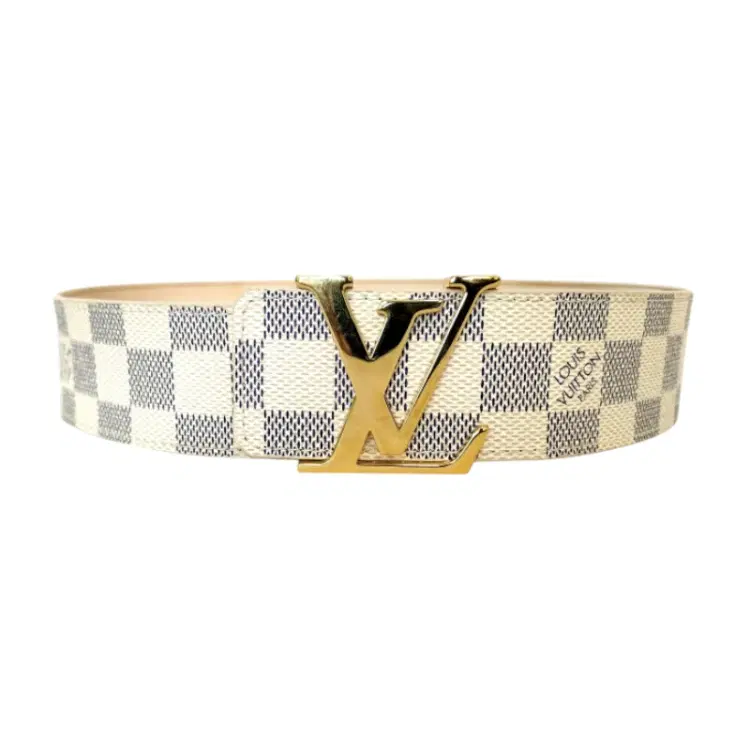 Louis Vuitton Damier Azur Canvas LV Initiales Belt-Hover-Image