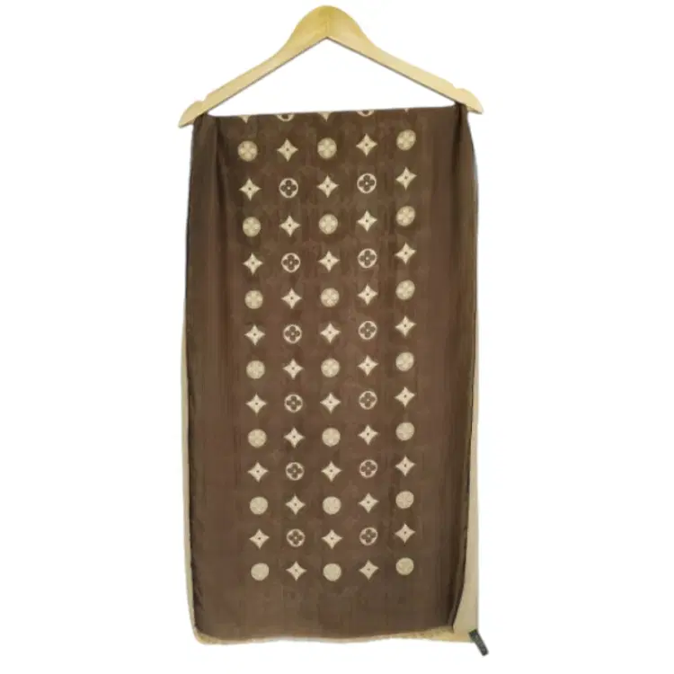Louis Vuitton Brown Silk Acetate Monogram St Petersbourg Stole-Hover-Image