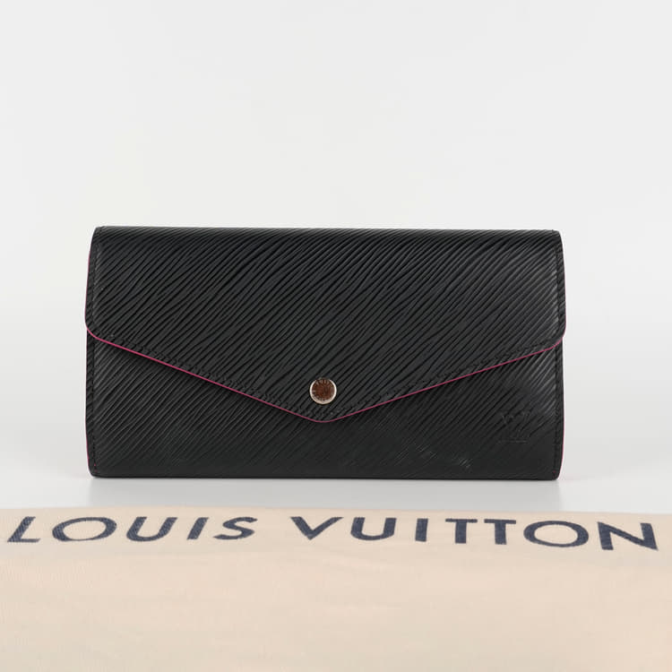 Louis Vuitton Sarah Wallet in Black and Pink-Hover-Image