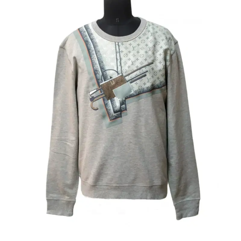 Louis Vuitton Men's Graphic Crewneck Cotton Blend Sweater