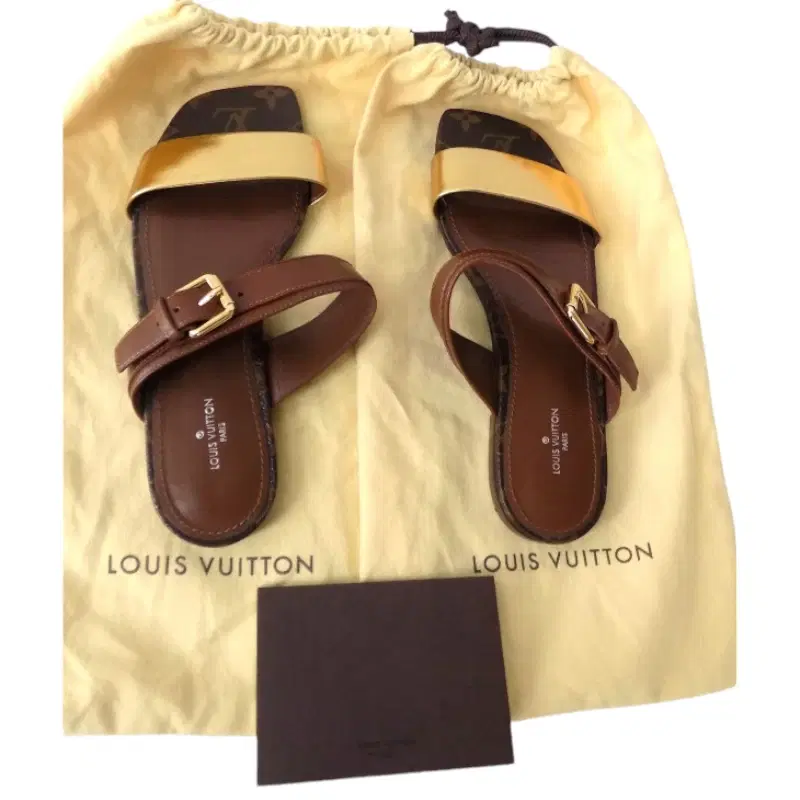 LOUIS VUITTON Mini Monogram Sandals Khaki