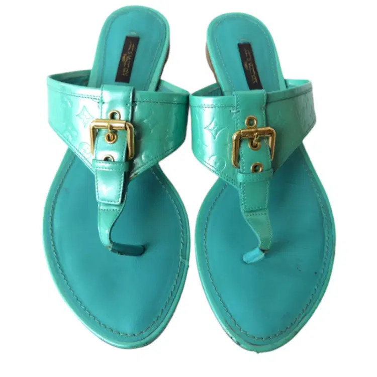 Louis Vuitton Amarante Patent Leather Monogram Sandals-Hover-Image