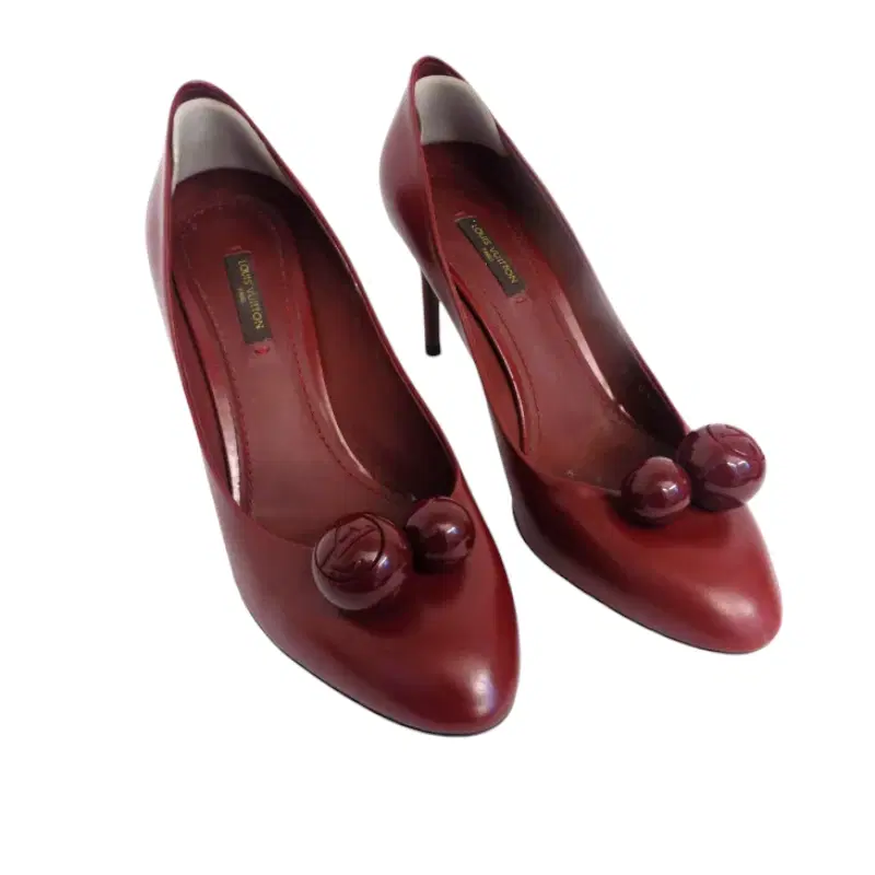 Louis Vuitton Leather Ball Red Pumps