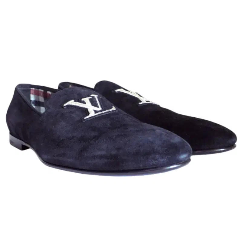 Louis Vuitton Black Suede Moccasin Loafer