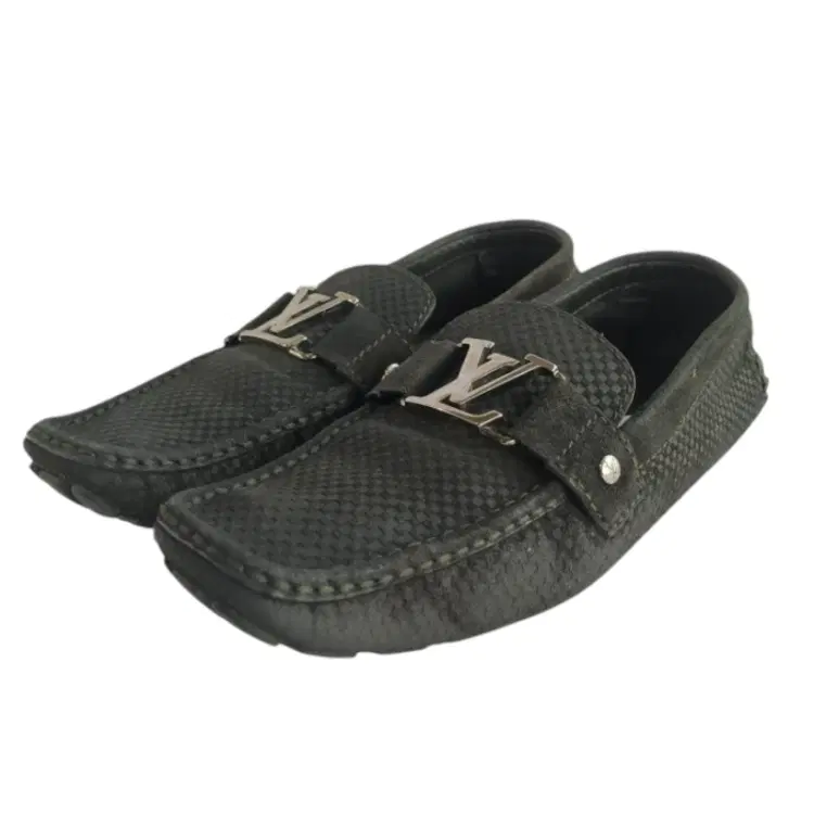 Louis Vuitton Suede Damier Monte Carlo Driver Loafer-Hover-Image