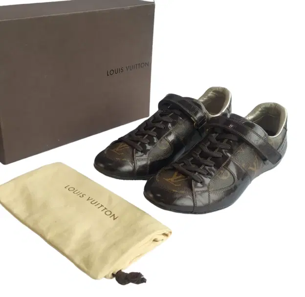Size 38 - Louis Vuitton Monogram Patent Canvas Globe Trotter Sneakers