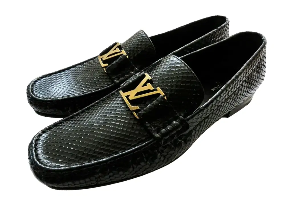 Louis Vuitton Snakeskin Loafers, US 42