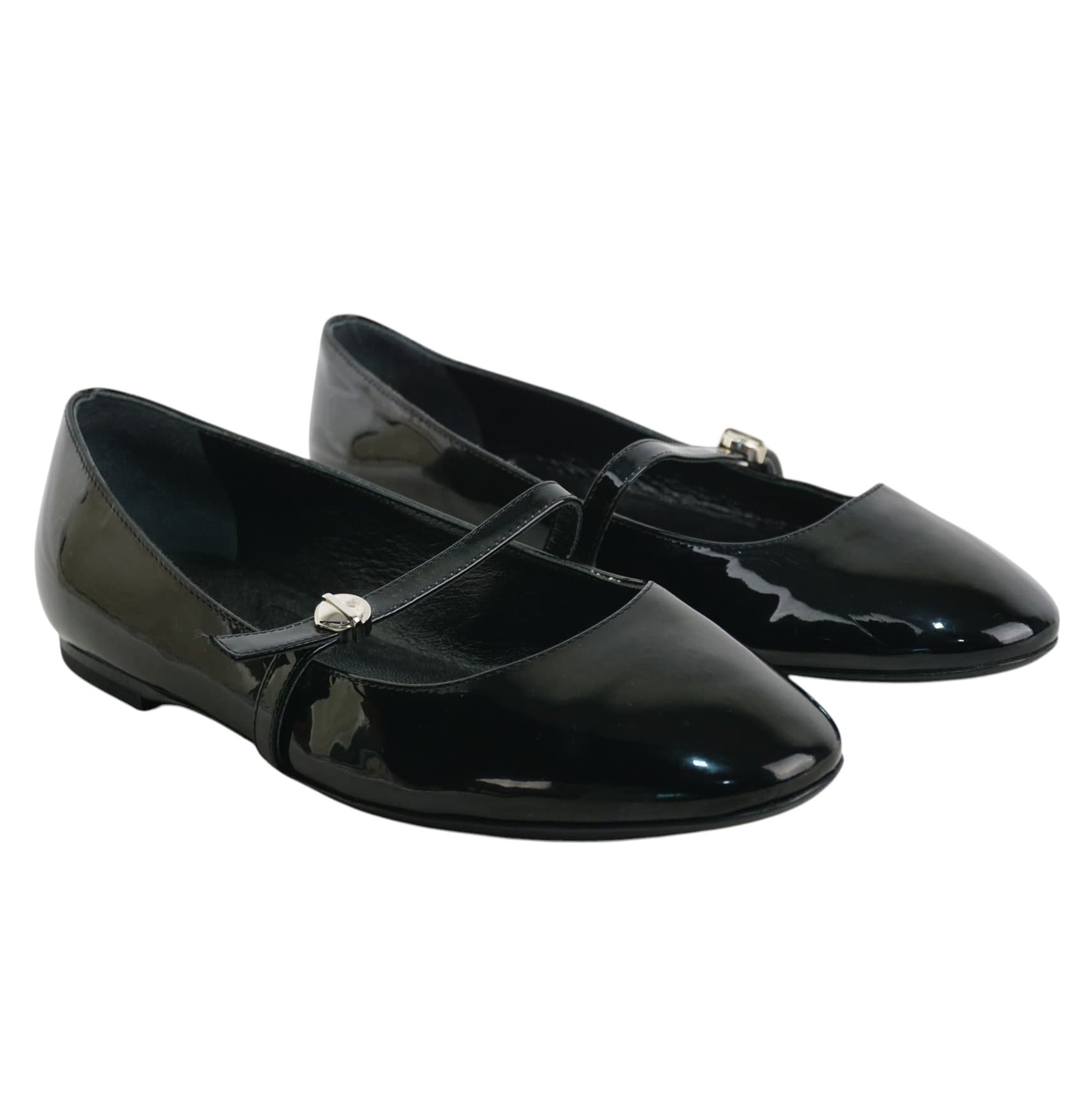 Size 35 - Louis Vuitton Black Patent Leather Mary Jane Ballet Flats