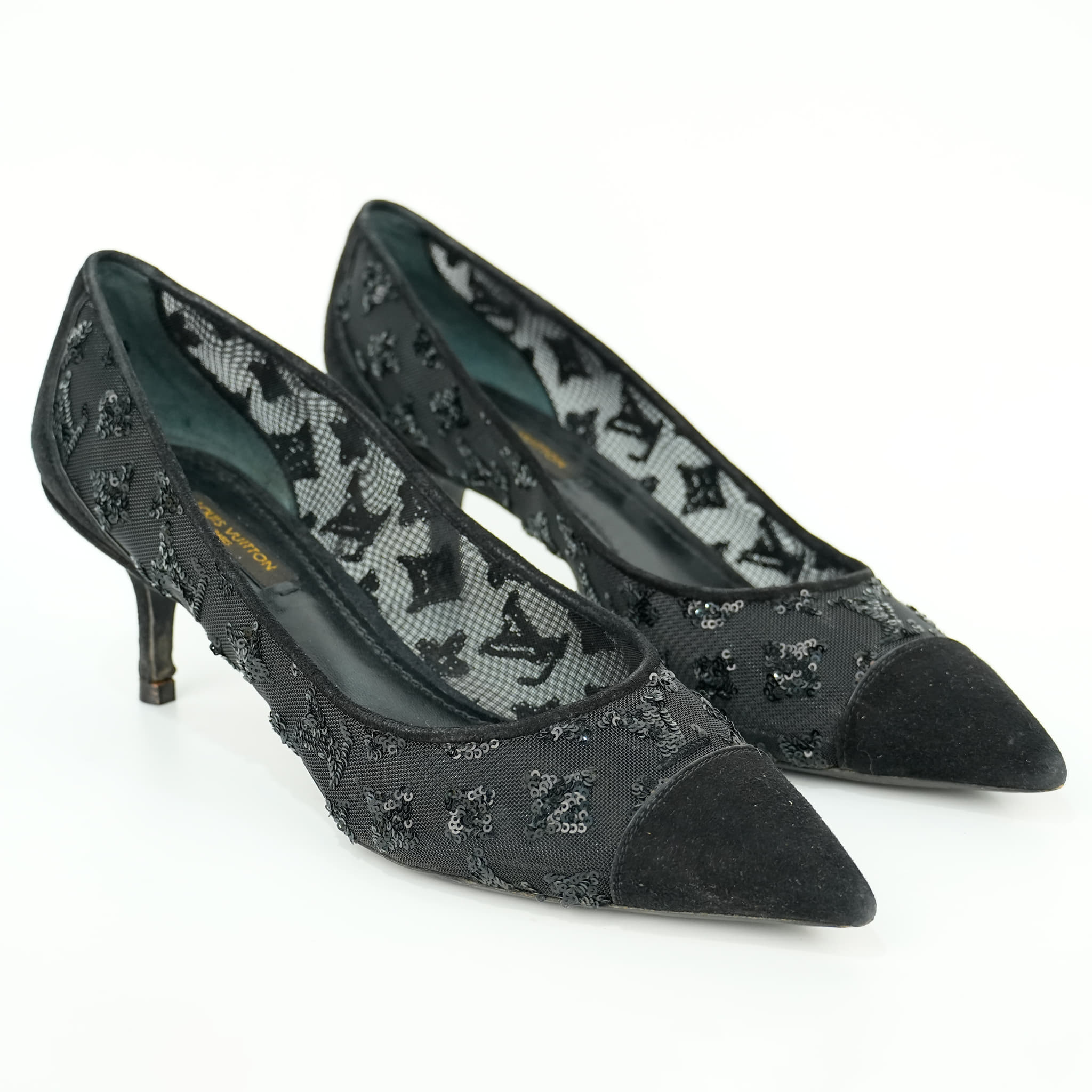 Size 38.5 - Louis Vuitton Black Gala Pumps