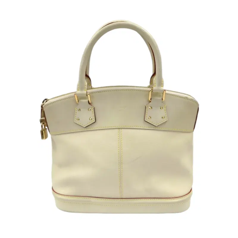 Louis Vuitton White Lockit Leather Handbag