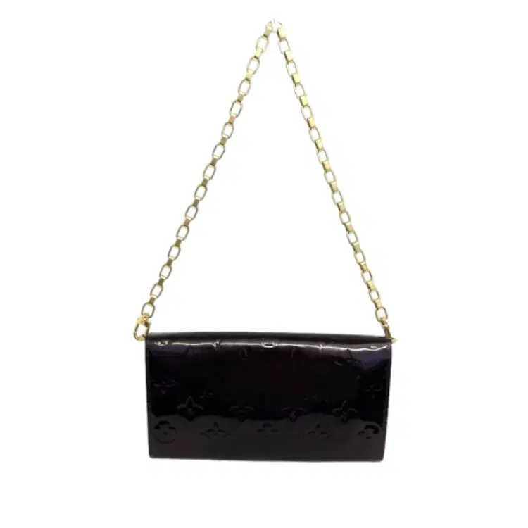 Louis Vuitton Vernis Portefeuille Sarah Chain Amarante M90088 Wallet-Hover-Image