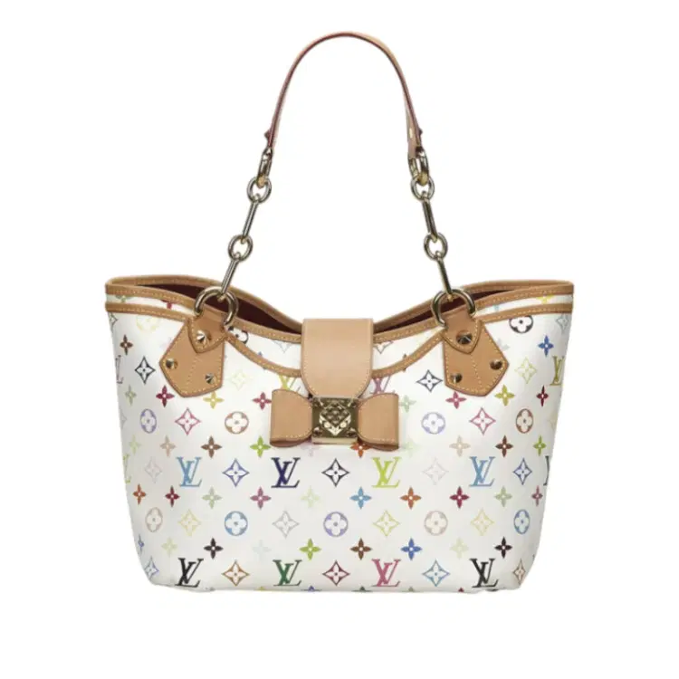 Louis Vuitton White Monogram Multicolore Annie GM Bag-Hover-Image
