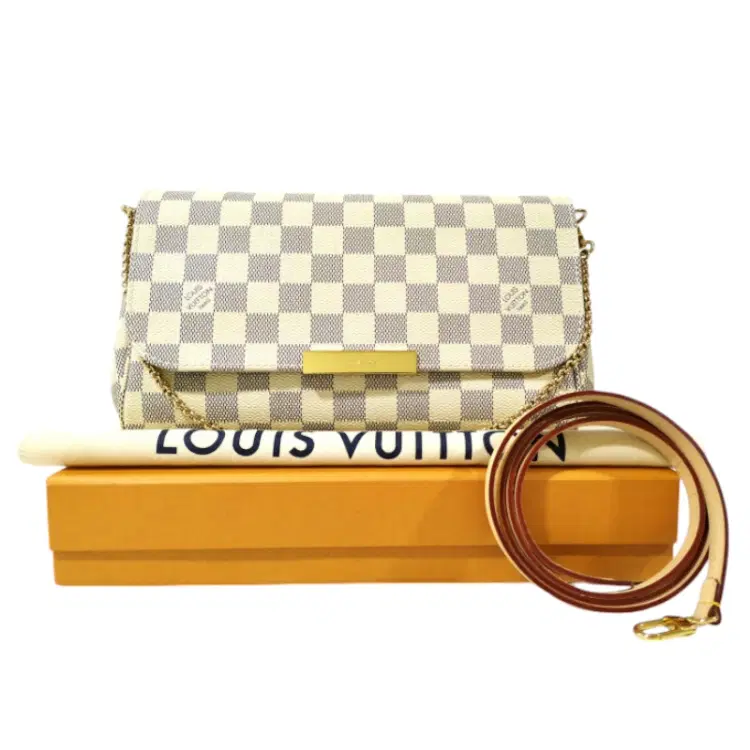 Louis Vuitton Damier Ebene Azur Canvas Favorite MM Bag-Hover-Image