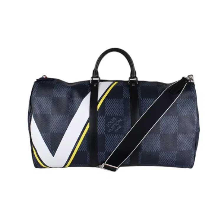 Louis Vuitton Latitude Damier Cobalt Americas Cup Keepall Bandoulie 55 Bag-Hover-Image