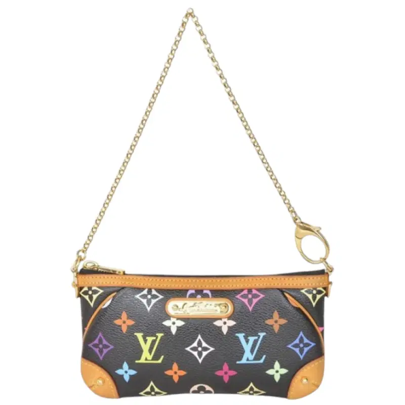 Louis Vuitton Black Monogram Multicolore Milla MM Pochette Bag