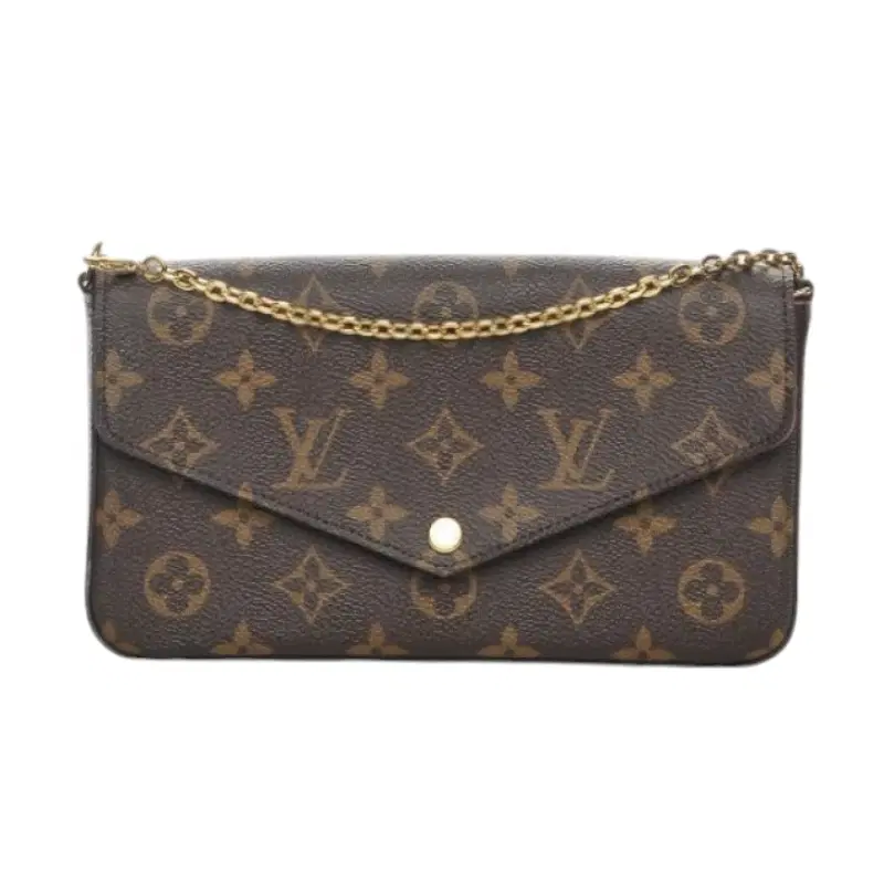 Louis Vuitton Felicie Monogram Canvas Pochette Chain Wallet