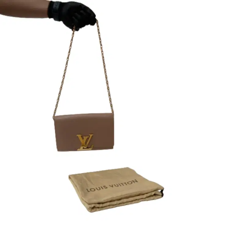Louis Vuitton Louise Leather Chain Clutch-Hover-Image