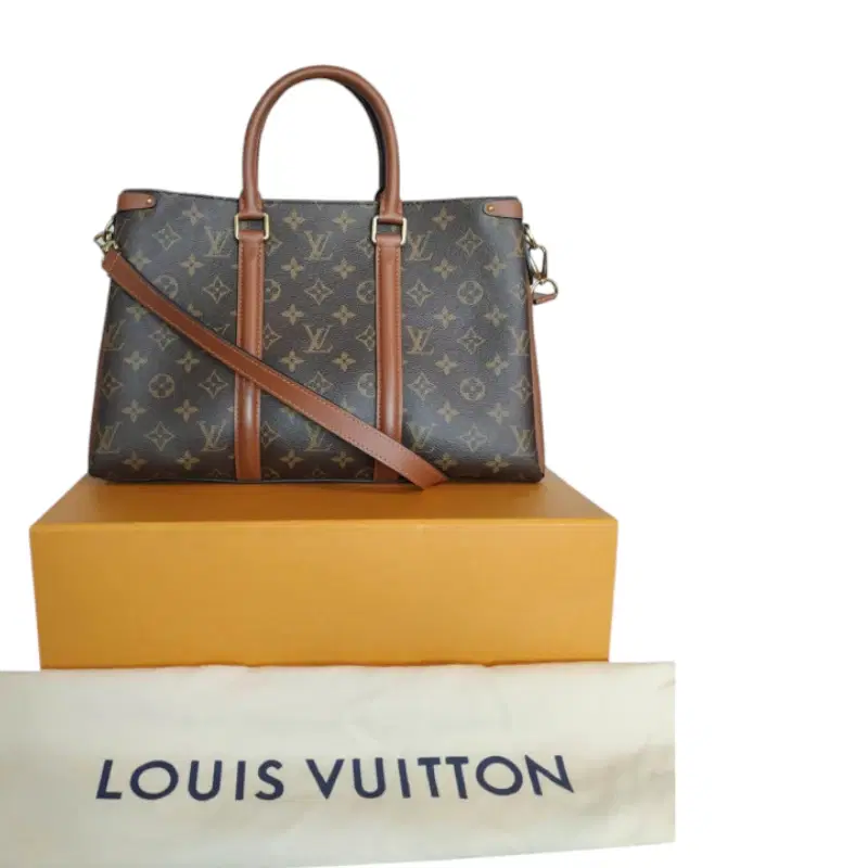 Louis Vuitton Monogram Soufflot MM Caramel Top Handle Bag