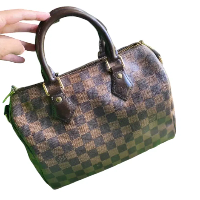 Louis Vuitton Damier Ebene Canvas Speedy Bandouliere 25 Handbag