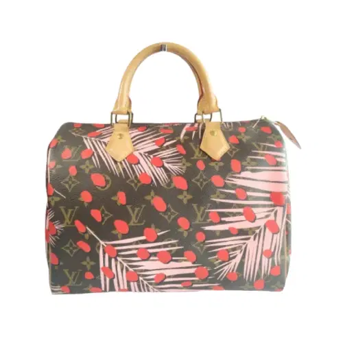 Louis Vuitton Limited Edition Monogram Canvas Jungle Dots Palm Springs Speedy 30 Bag-Hover-Image