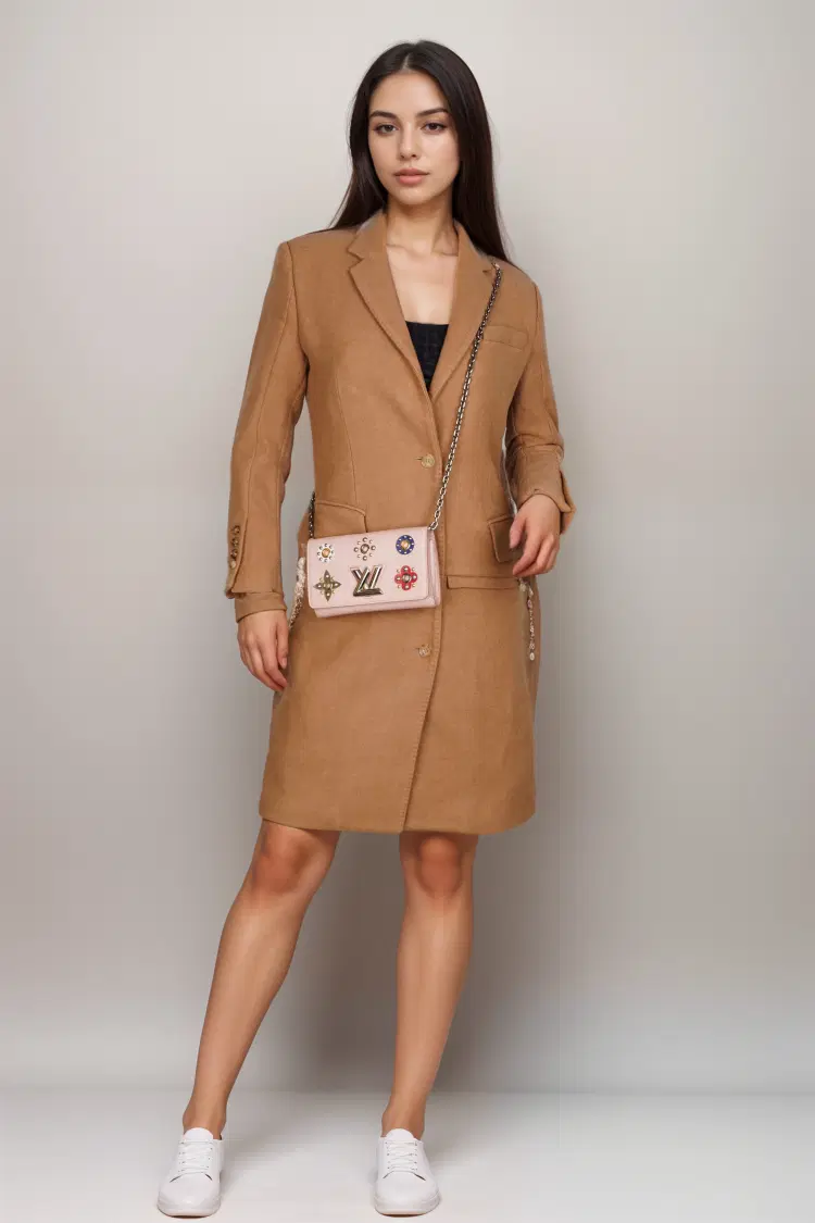 Louis Vuitton Rose Ballerina Epi Leather Mechanical Flower Twist Wallet On Chain-Hover-Image