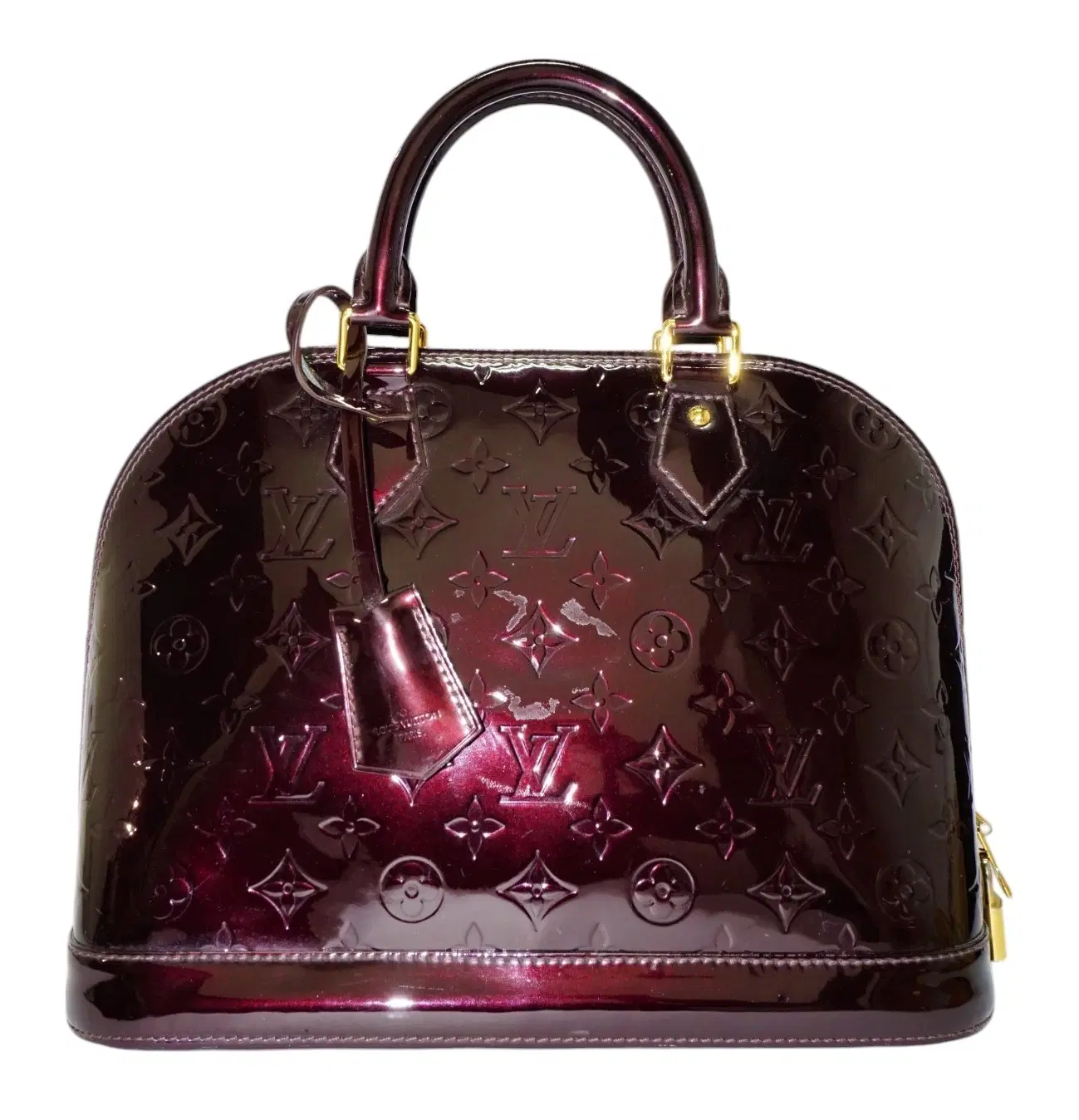 Louis Vuitton Vernis Amarante Patent Leather PM Handbag