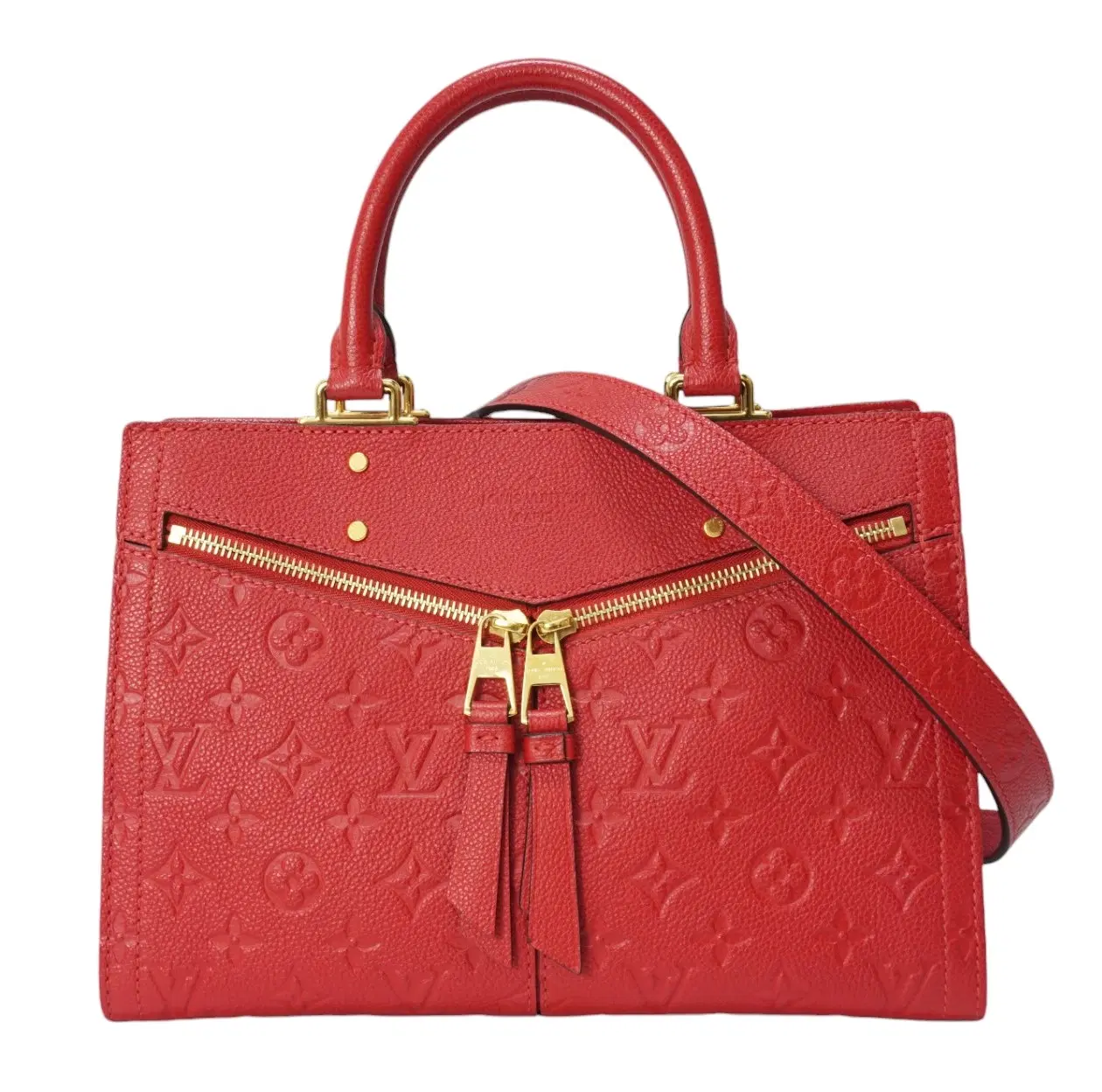 Louis Vuitton Red Monogram Empreinte Leather Sully PM Shoulder Bag