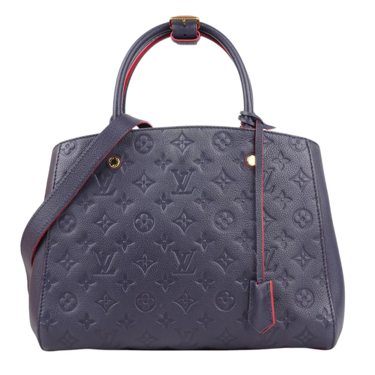 Louis Vuitton Blue Monogram Empreinte Leather Montaigne MM Bag