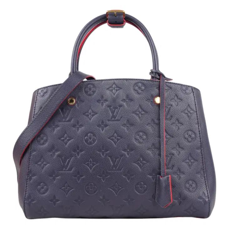 Louis Vuitton Blue Monogram Empreinte Leather Montaigne MM Bag-Hover-Image