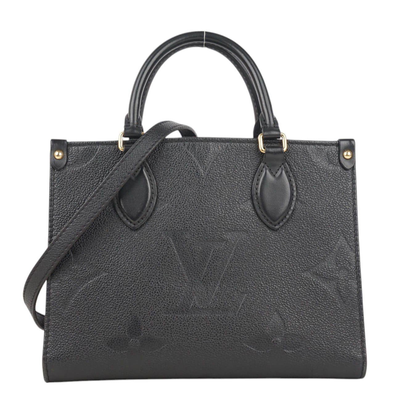 Louis Vuitton Black Monogram Giant Empreinte Leather On The Go PM Tote Bag