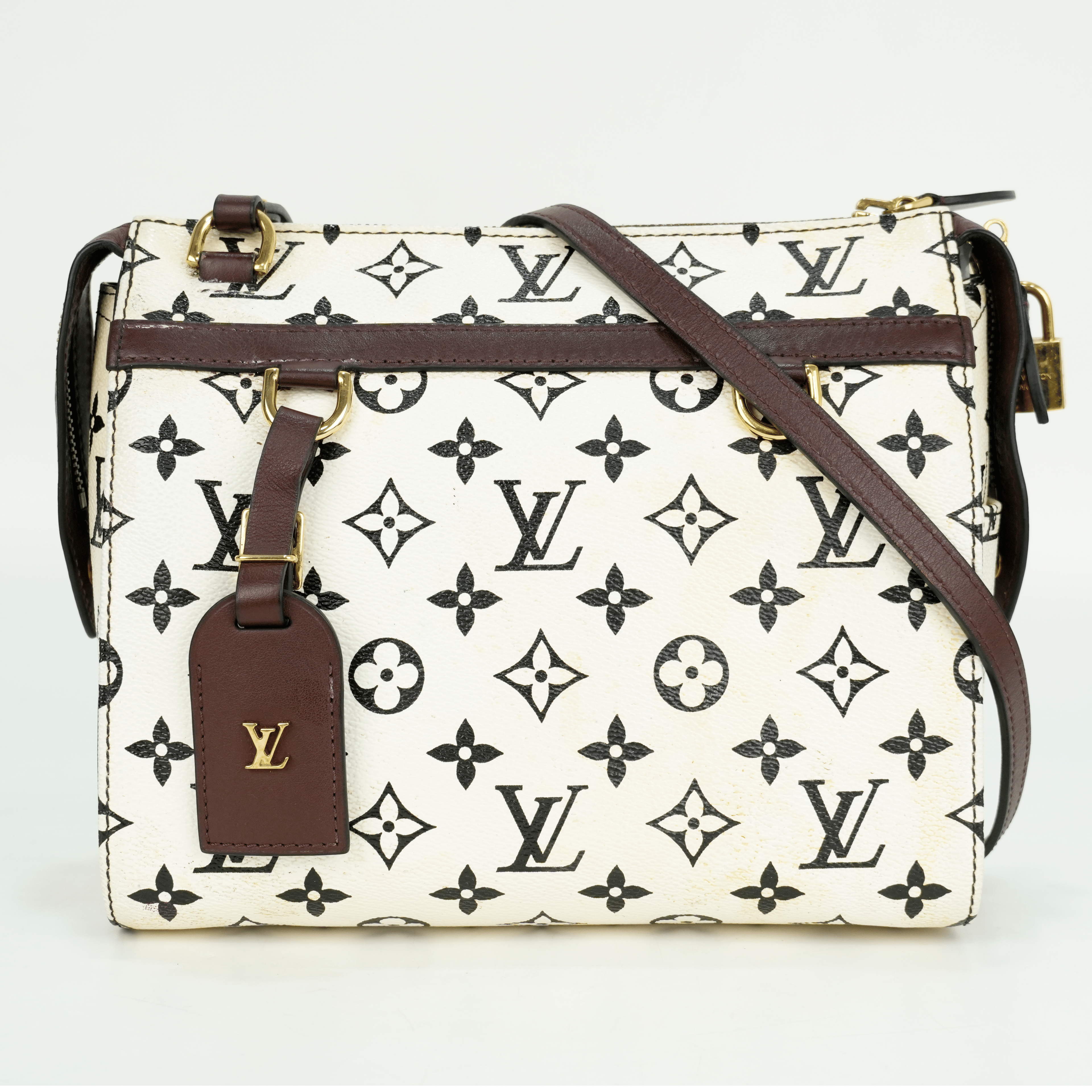 Louis Vuitton White Monogram Speedy Amazon PM Crossbody Bag