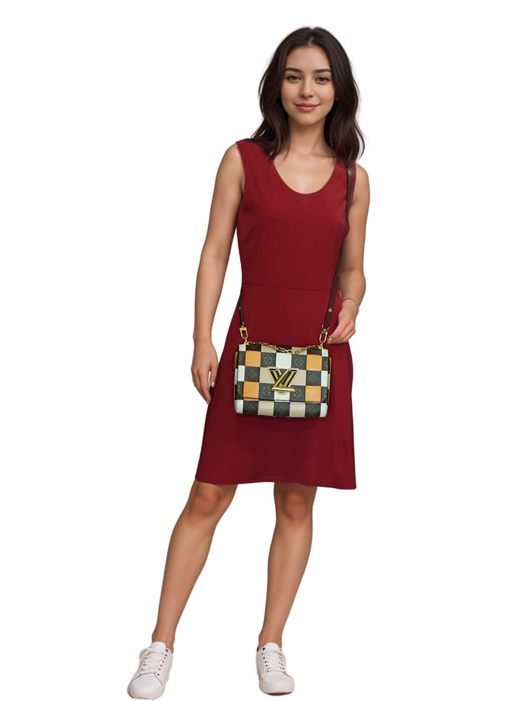 Louis Vuitton Twist MM Damier Check Limited Edition Shoulder Bag-Hover-Image