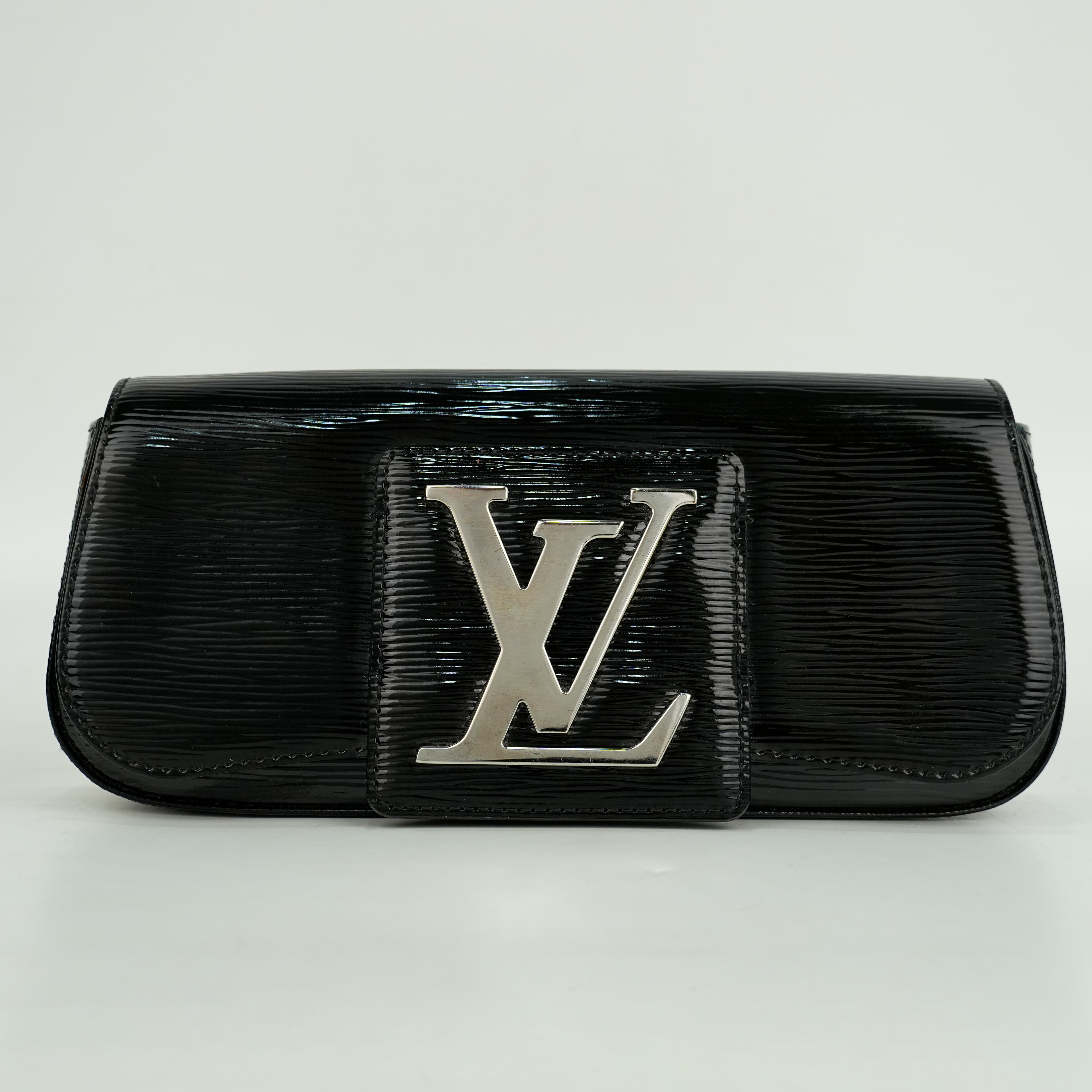 Louis Vuitton Black Electric Epi Leather Pochette SoBe Clutch Bag