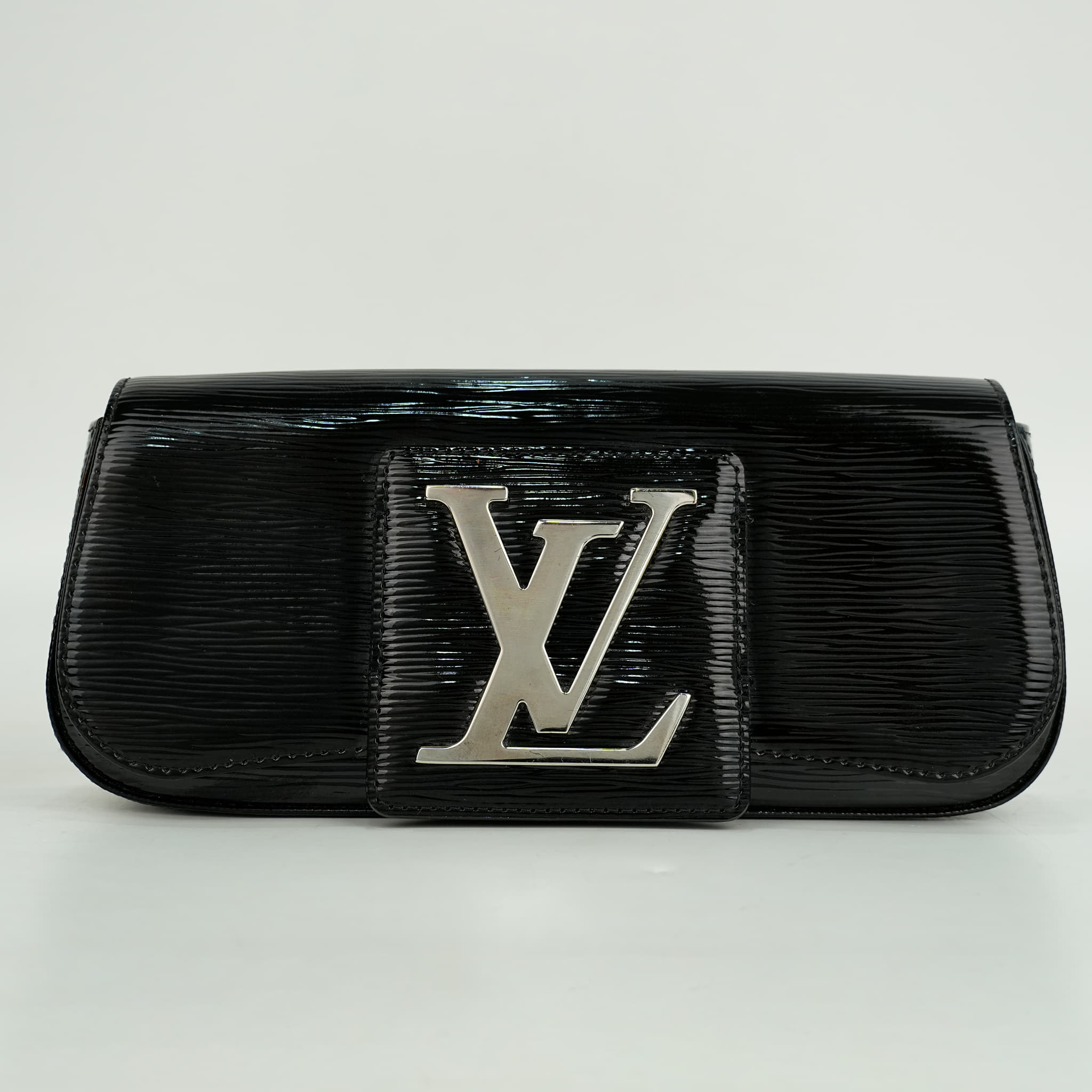 Louis Vuitton Black Electric Epi Leather Pochette SoBe Clutch Bag