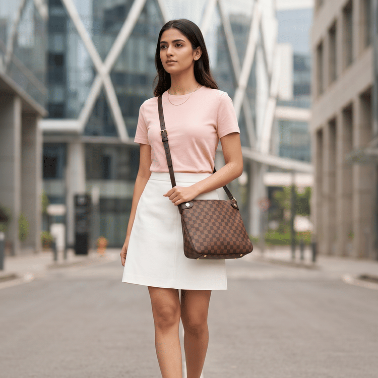 Louis Vuitton Duomo Messenger Bag in Damier Ebene canvas -Hover-Image