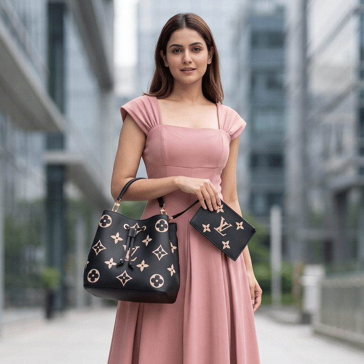 Louis Vuitton NeoNoe MM in Bicolor Monogram Empreinte Leather-Hover-Image