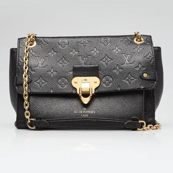 Louis Vuitton Black Monogram Empreinte Leather Vavin PM Bag