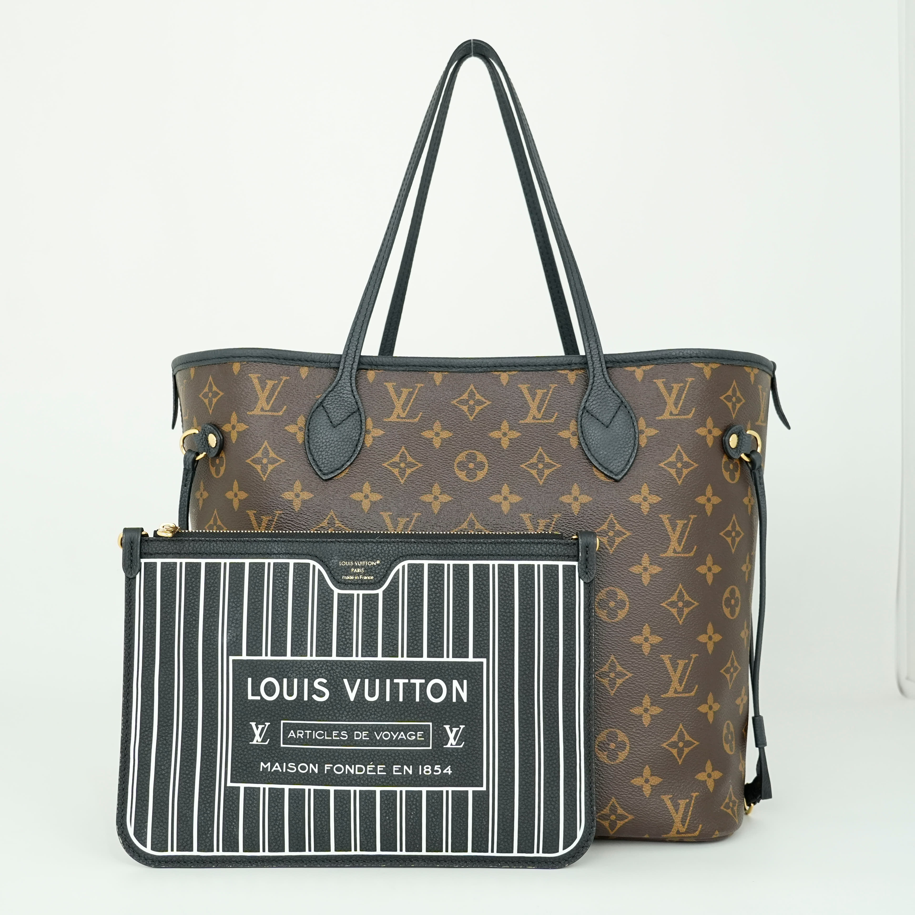 Louis Vuitton Neverfull Inside Out MM in Monogram Black