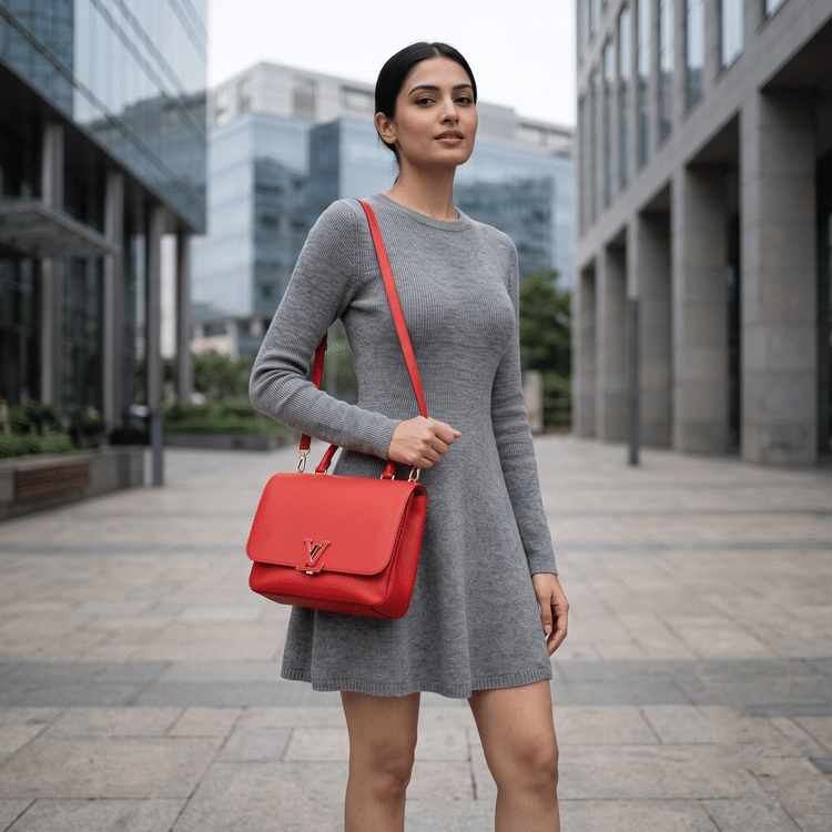 Louis Vuitton Red Taurillon Volta Bag-Hover-Image