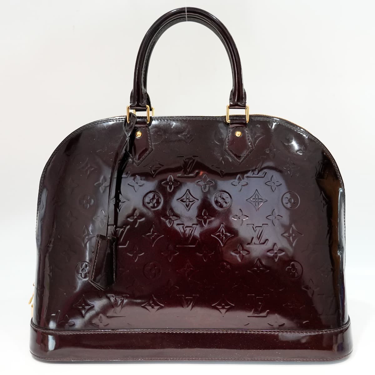 Louis Vuitton Alma GM amarante Monogram Vernis patent handbag