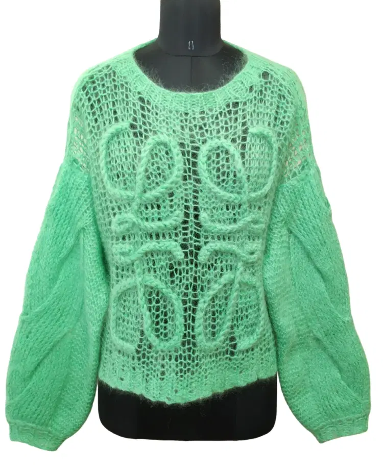 Loewe Anagram Oversized Open-knit Mohair-blend Sweater-Hover-Image