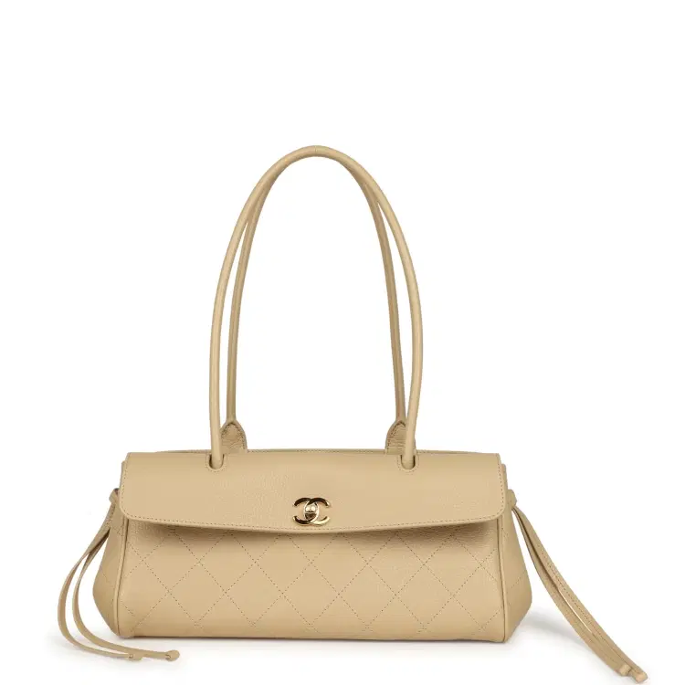 Chanel Small "Urban Essential" East West Shopping Tote Light Beige Caviar Gold Hardware-Hover-Image