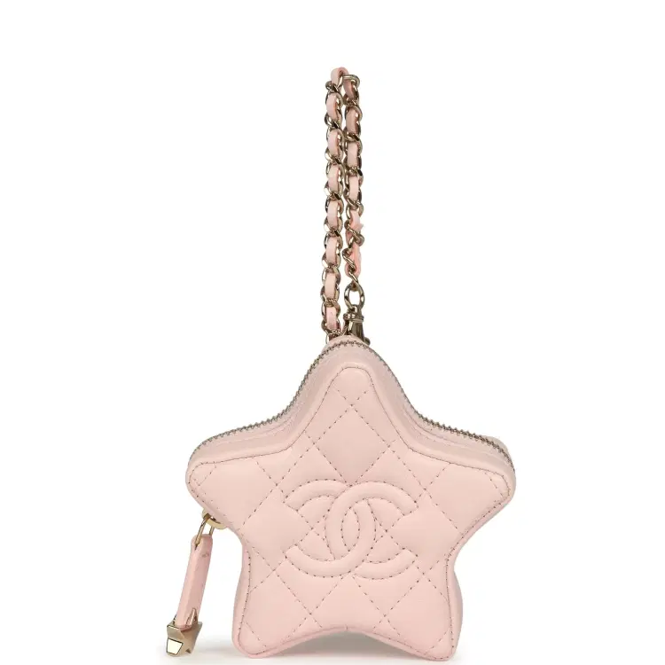 Chanel Star Charm Light Pink Lambskin Gold Hardware-Hover-Image
